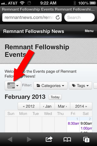 Remnant Fellowship Mobile Calendar
