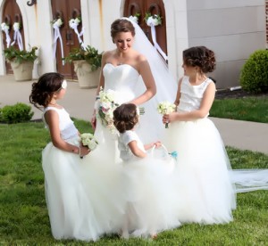 Remnant Fellowship - Ruberto/Hayden Covenant Wedding - Bride with her flowergirls