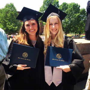 Sarah Gunger with fellow Remnant Fellowship college graduate, Allyson Ancona 