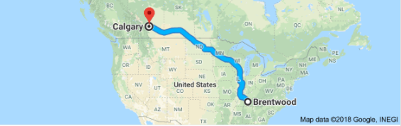 Calgary to Brentwood