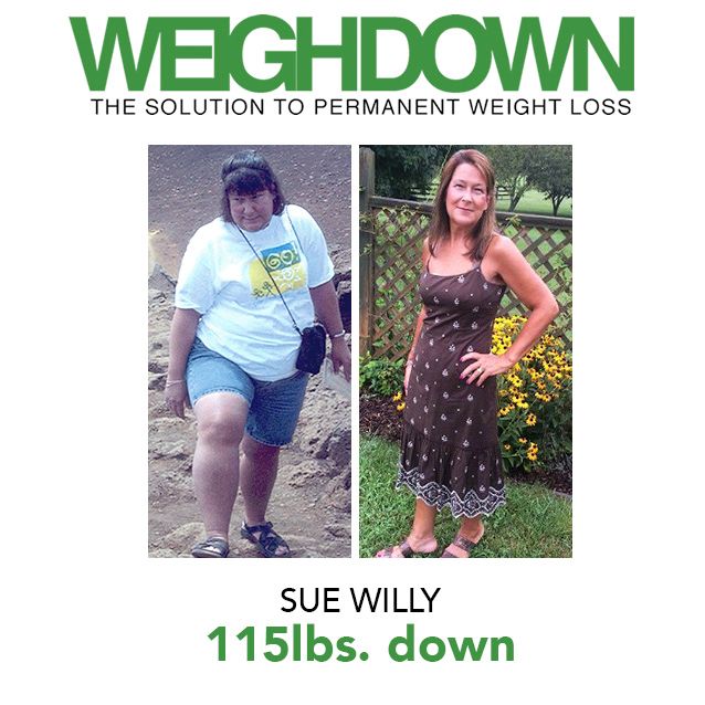 Weigh Down Before & After Sue Willy